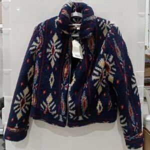 WOMEN'S BAND OF GYSPYS COLLECTIVE MELROSE JACKET - SMALL - NAVY/GARNET